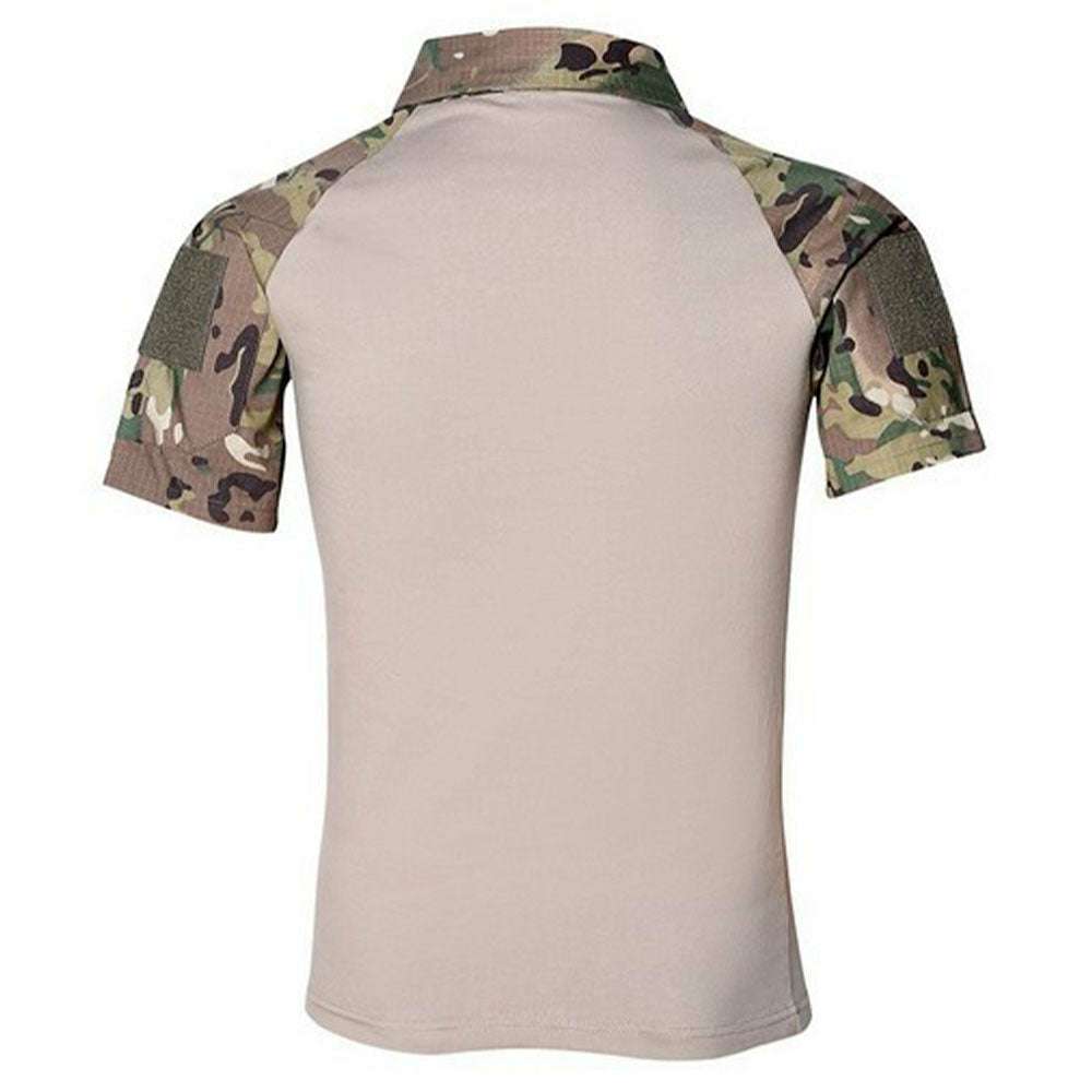 Men's camouflage stitching casual lapel T-Shirt P1138 Men's camouflage stitching casual lapel T-Shirt P1138