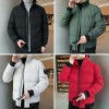 Thick warm down jacket with stand-up collar for men Thick warm down jacket with stand-up collar for men
