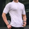 Men's crew neck t-shirt with small checks Men's crew neck t-shirt with small checks