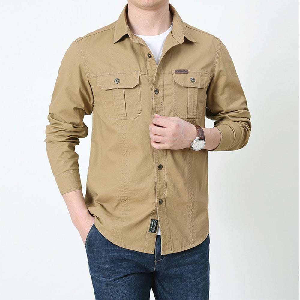 Men's New Loose Cotton Casual Workwear Shirt