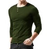 Men's Round Neck Button Long Sleeve T-Shirt Men's Round Neck Button Long Sleeve T-Shirt