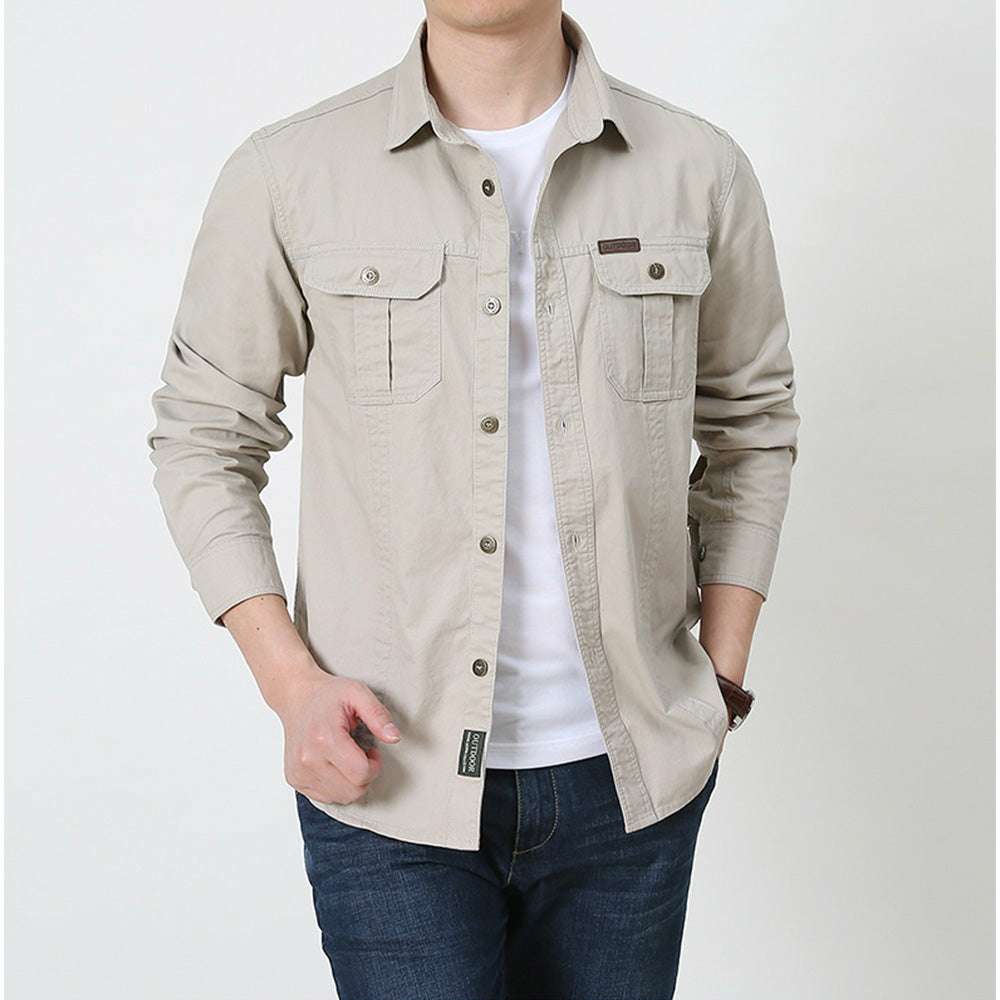 Men's New Loose Cotton Casual Workwear Shirt