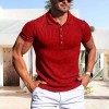 Summer new high elastic men's knitted textured POLO shirt P1130 Summer new high elastic men's knitted textured POLO shirt P1130