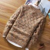 Men's round neck thickened slim trendy sweater
