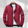 Men's Solid Color Stand Collar Casual Jacket