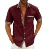 New summer men's solid color casual plaid shirt New summer men's solid color casual plaid shirt