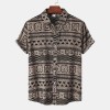 Men's Ethnic Short Sleeve Hawaiian Floral Shirt