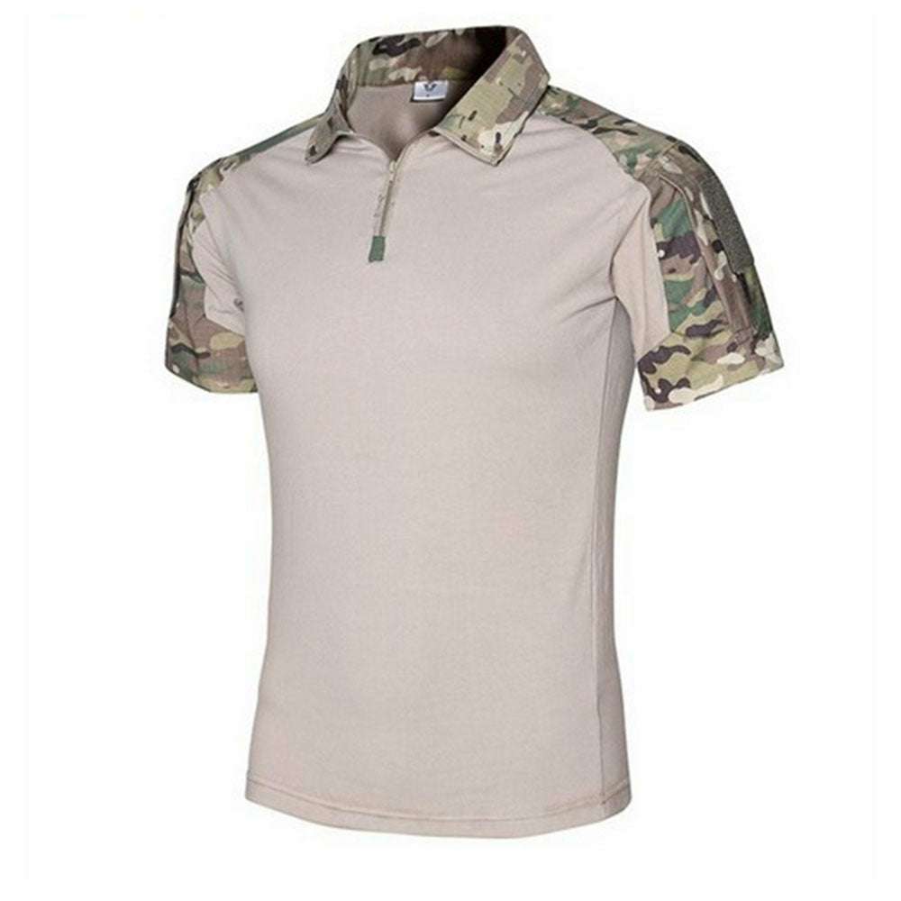 Men's camouflage stitching casual lapel T-Shirt P1138 Men's camouflage stitching casual lapel T-Shirt P1138