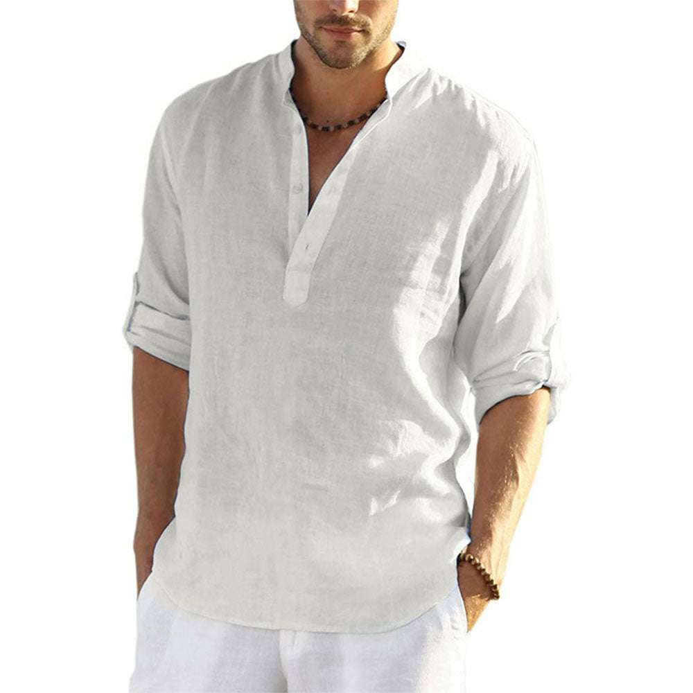 New Spring Summer Men's Comfortable Breathable Linen Shirt New Spring Summer Men's Comfortable Breathable Linen Shirt
