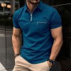 Stylish Monochrome Men's Zippered POLO Shirt P1106 Stylish Monochrome Men's Zippered POLO Shirt P1106