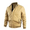 Fashion Men's Rib Neck Solid Jacket Fashion Men's Rib Neck Solid Jacket