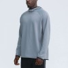 Men's Long Sleeve Solid Color Hooded Professional Sports Sweatshirt