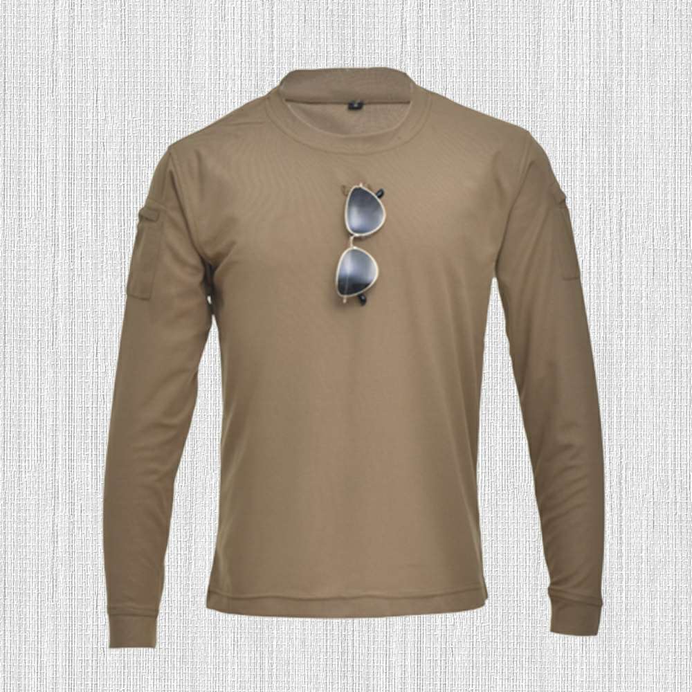 New Men's Solid Color Stretch Crew Neck Long Sleeve T-Shirt New Men's Solid Color Stretch Crew Neck Long Sleeve T-Shirt