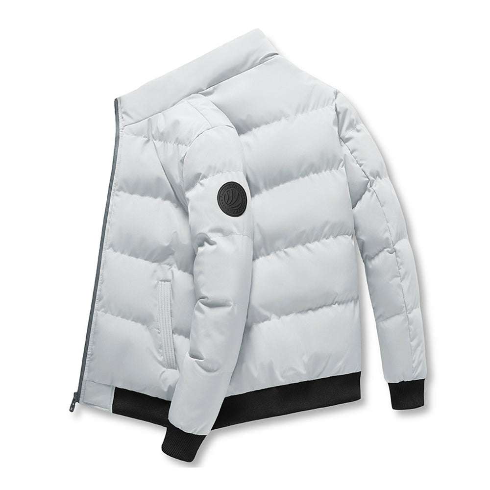Thick warm down jacket with stand-up collar for men Thick warm down jacket with stand-up collar for men