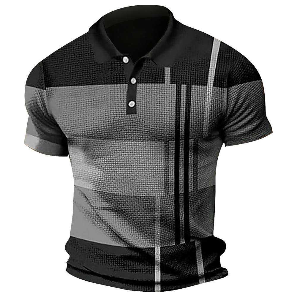 Summer Fashion Men's Color Block Polo Shirt P1113