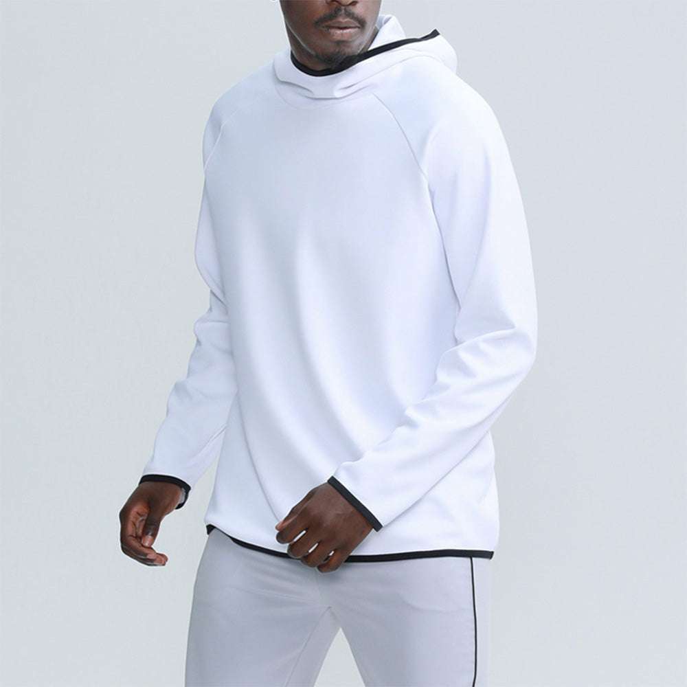 Men's Long Sleeve Solid Color Hooded Professional Sports Sweatshirt