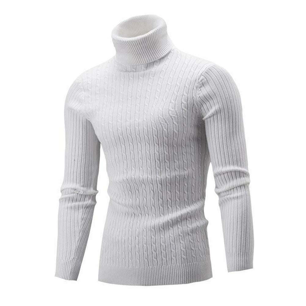Autumn/Winter Men's Turtleneck Solid Color Knit Pullover Sweater Autumn/Winter Men's Turtleneck Solid Color Knit Pullover Sweater
