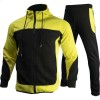 Men's casual color contrast sports two-piece set