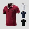 Summer new color-block plaid men's casual polo shirts P1118