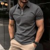 Stylish Monochrome Men's Zippered POLO Shirt P1106 Stylish Monochrome Men's Zippered POLO Shirt P1106