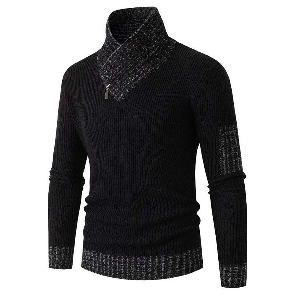 Men's Turtleneck Sweater Scarf Collar Casual Slim Fit Knit Pullover Men's Turtleneck Sweater Scarf Collar Casual Slim Fit Knit Pullover