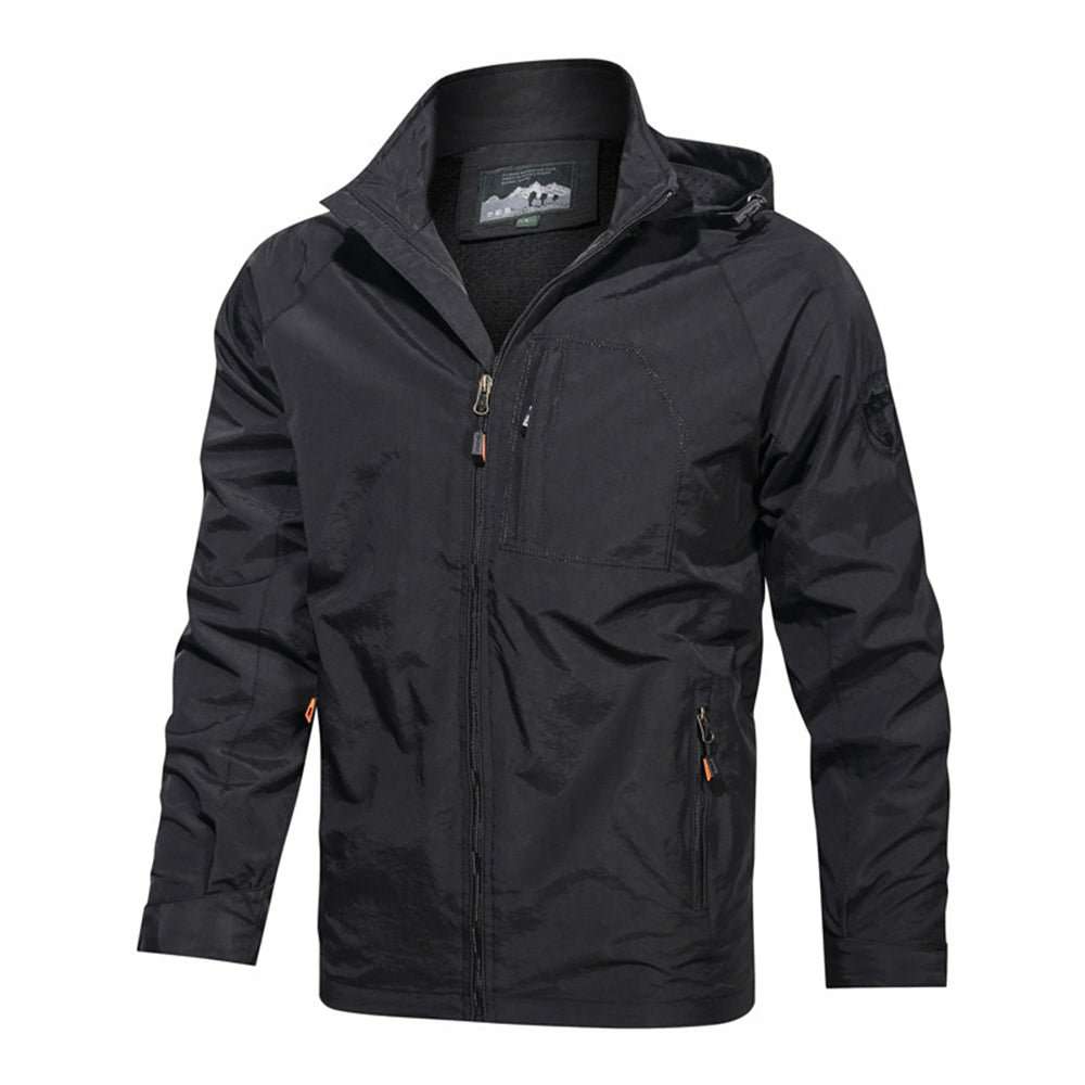 New Men's Solid Color Mountaineering Fashion Windproof Jacket