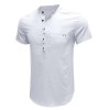 Solid Color Henley Collar Short Sleeve Shirt Solid Color Henley Collar Short Sleeve Shirt