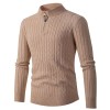 Autumn new men's zipper half-high collar twist knit bottoming shirt Autumn new men's zipper half-high collar twist knit bottoming shirt