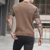 Men's fashion color block print short sleeves Men's fashion color block print short sleeves