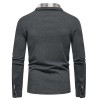 New Men's Plaid Long Sleeve Color Matching Polo Shirt New Men's Plaid Long Sleeve Color Matching Polo Shirt