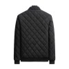 Standing Collar Plaid Casual Men's Warm Cotton Padded Jacket