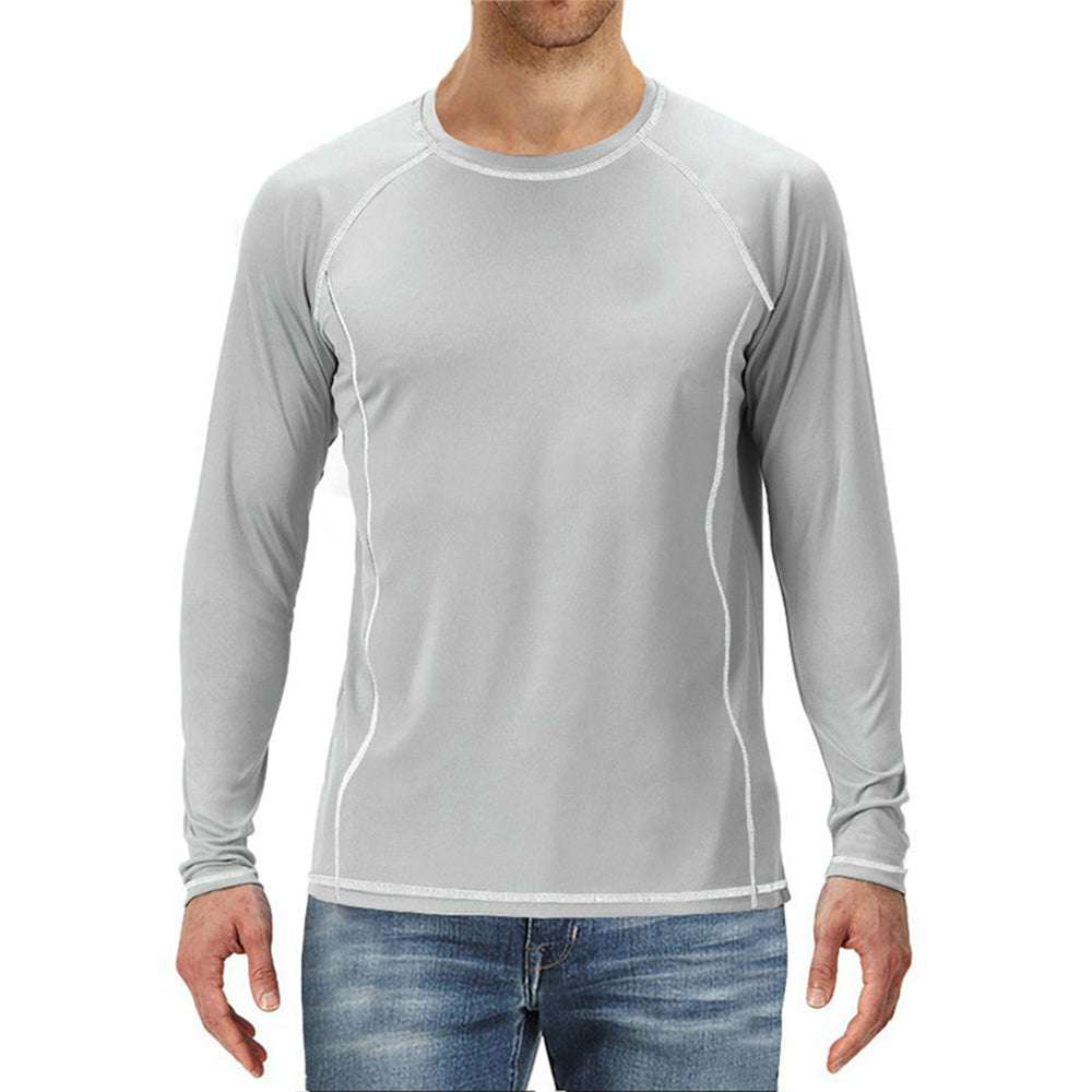 New Men's Fashion Solid Color Raglan Sleeve Loose Long Sleeve T-Shirt New Men's Fashion Solid Color Raglan Sleeve Loose Long Sleeve T-Shirt