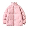Men's Stand Collar Solid Color Fashion Padded Jacket