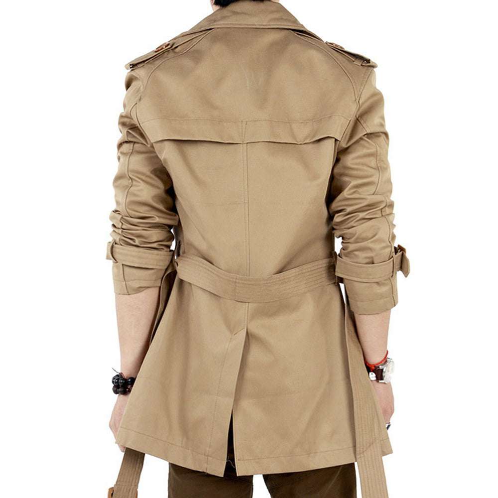 New Men's Slim Solid Color Long Sleeve Windbreaker