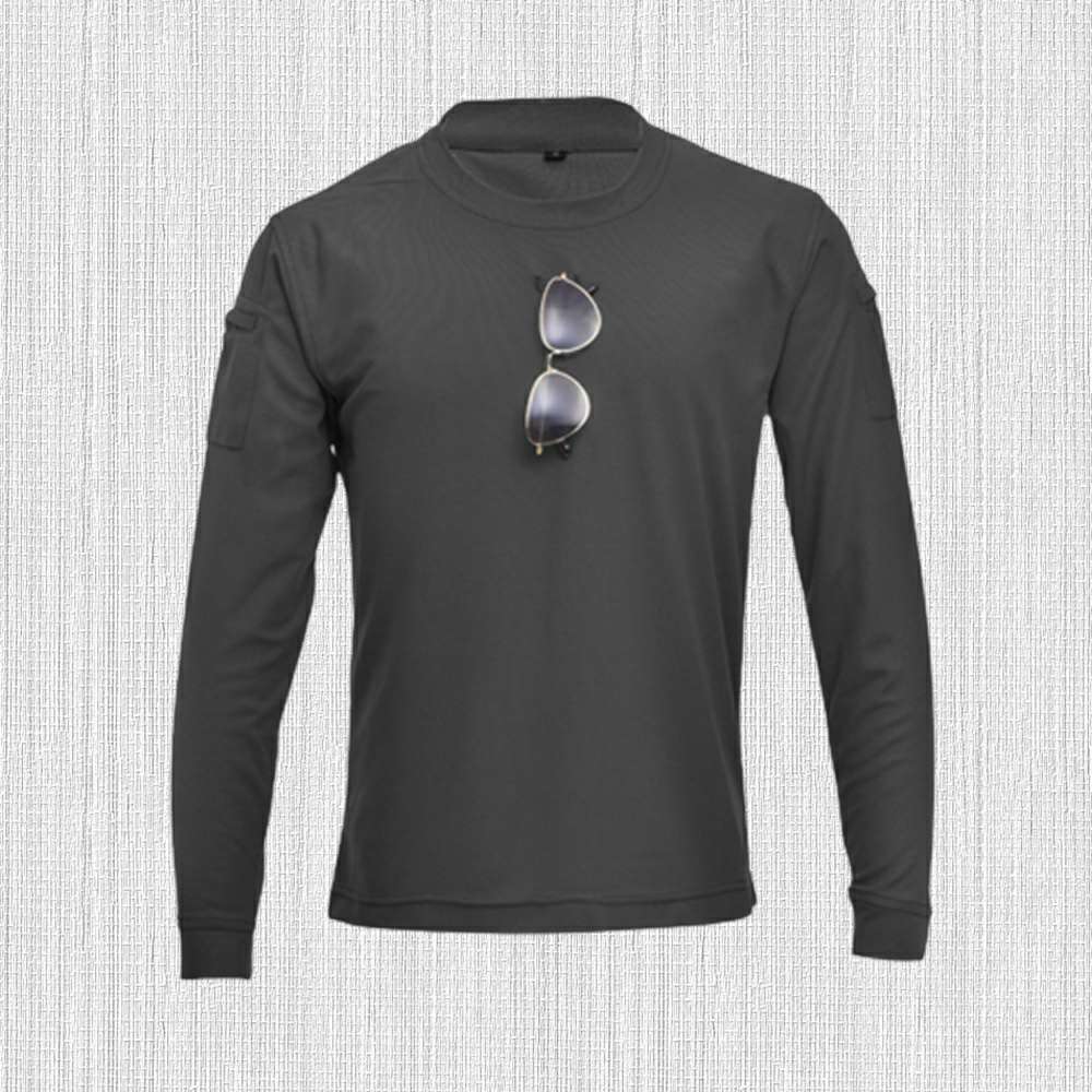 New Men's Solid Color Stretch Crew Neck Long Sleeve T-Shirt New Men's Solid Color Stretch Crew Neck Long Sleeve T-Shirt