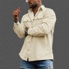 Fashion Men's Corduroy Button Pocket Long Sleeve Shirt