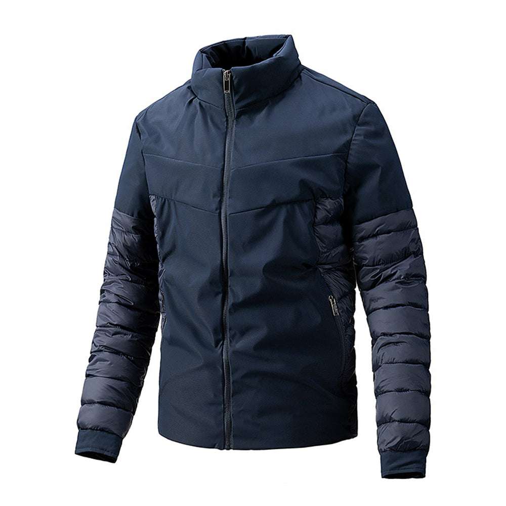 Men's stand collar thin winter thermal padded jacket