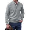 Men's Fashion Stand Collar Zipper Thermal Sweater