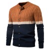 Men's Colorblock Cotton Long Sleeve Cardigan P1204 Men's Colorblock Cotton Long Sleeve Cardigan P1204