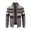 Men's Fashion Stripe Colorblock Sweater Cardigan Jacket P1231
