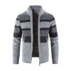 Men's Fashion Stripe Colorblock Sweater Cardigan Jacket P1231