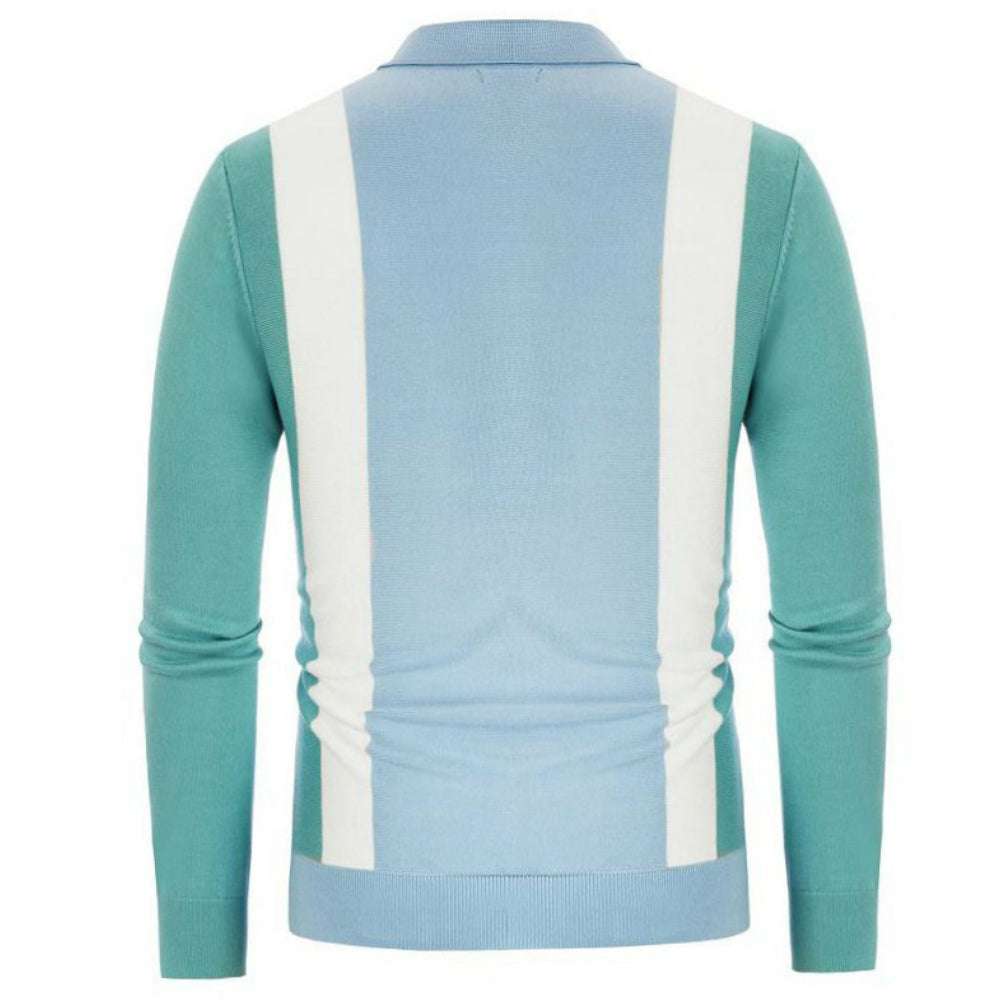 Knit long-sleeve cardigan with contrasting color buttons P1089 Knit long-sleeve cardigan with contrasting color buttons P1089