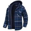 Long Sleeve Hooded Plaid Thick Warm Loose Jacket P1151
