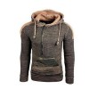 Men's Thermal Long Sleeve Hooded Drawstring Sweatshirt P1184