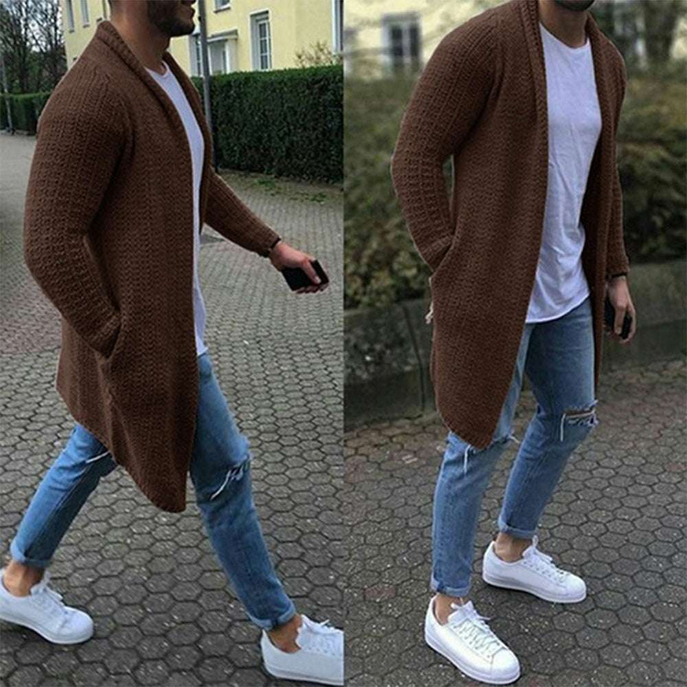 Fashion Men's Solid Color Casual Warm Knitted Long Sleeve Cardigan P1215 Fashion Men's Solid Color Casual Warm Knitted Long Sleeve Cardigan P1215