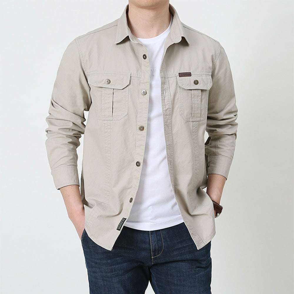 Men's New Loose Cotton Casual Workwear Shirt