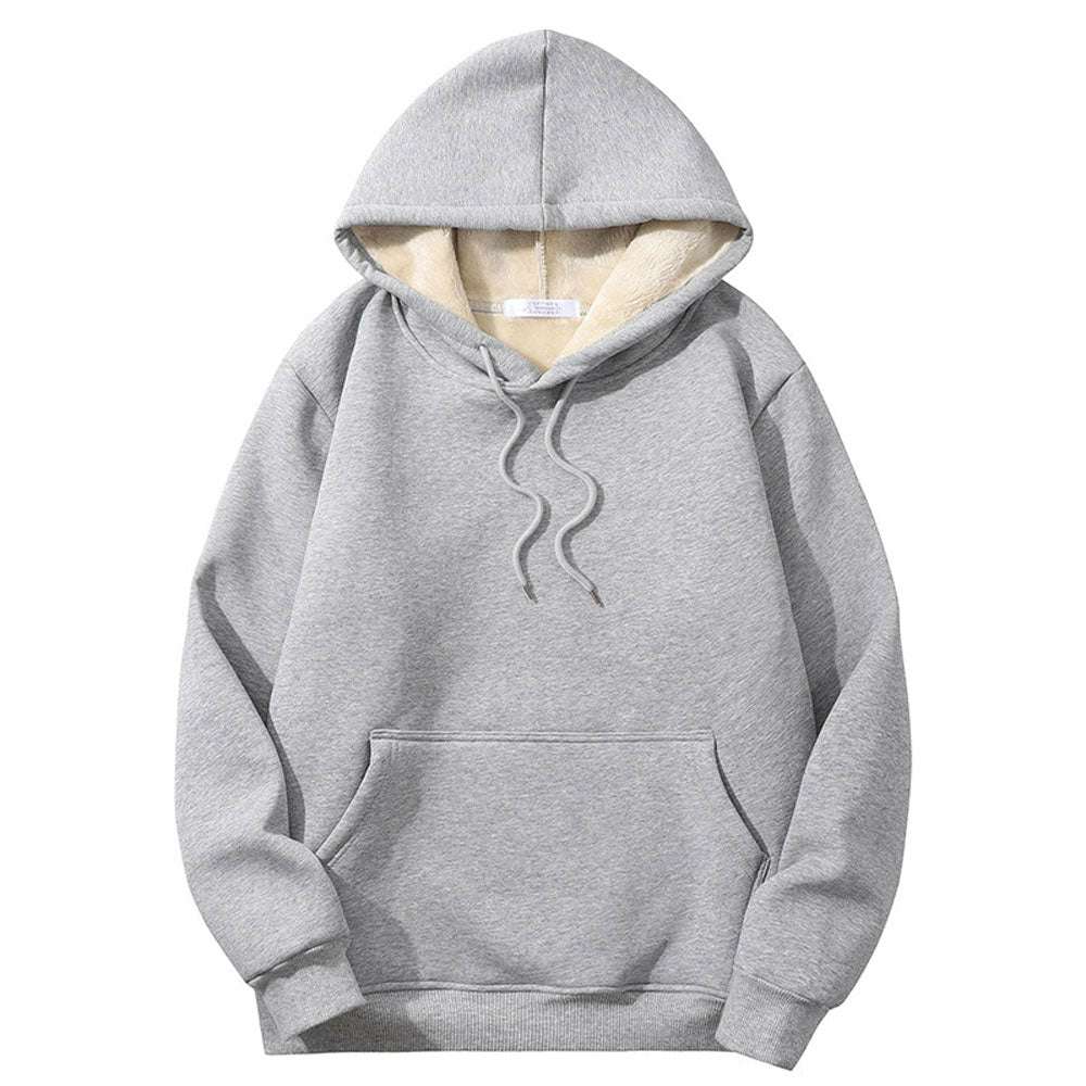 Fashion plus fleece hooded warm sports sweater