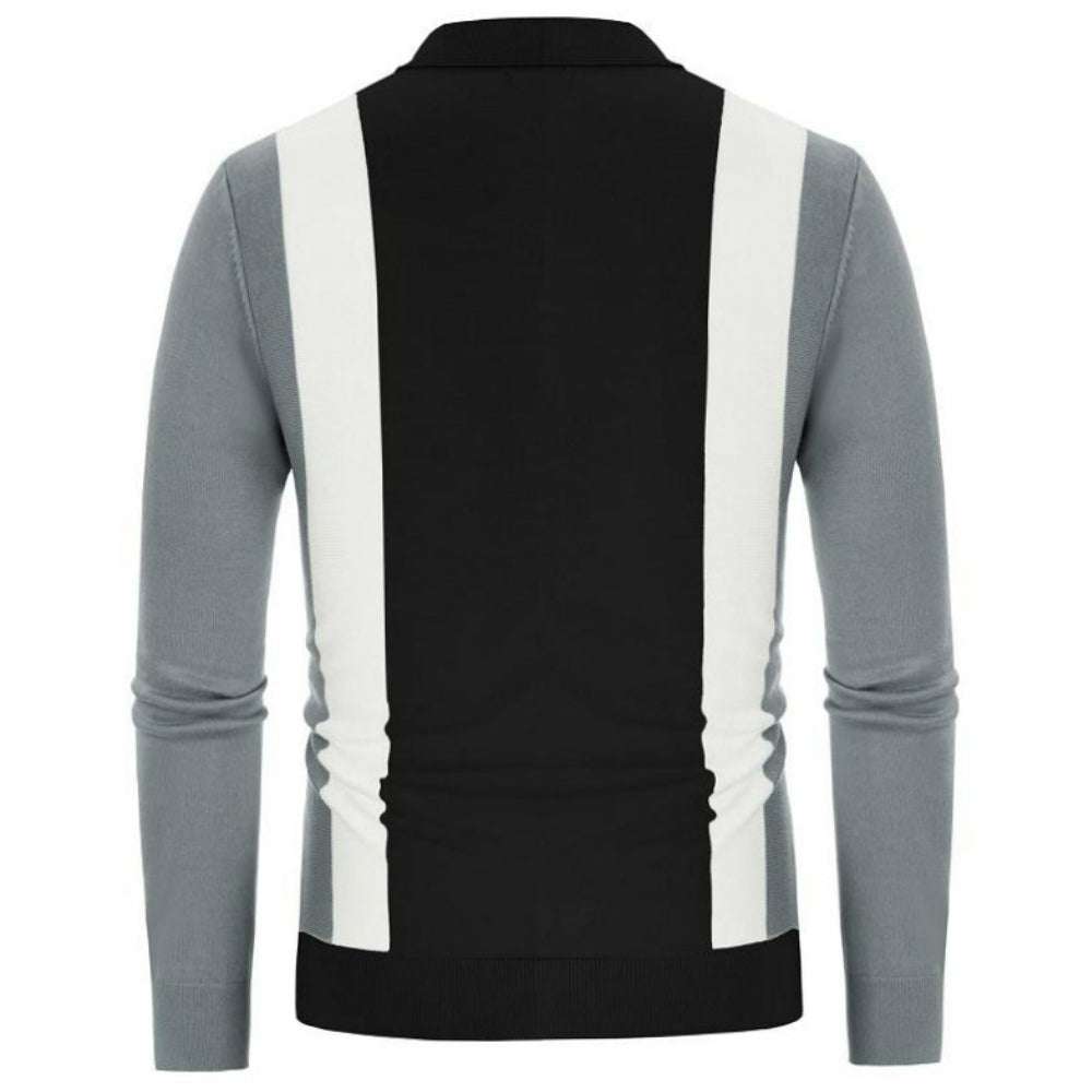 Knit long-sleeve cardigan with contrasting color buttons P1089 Knit long-sleeve cardigan with contrasting color buttons P1089