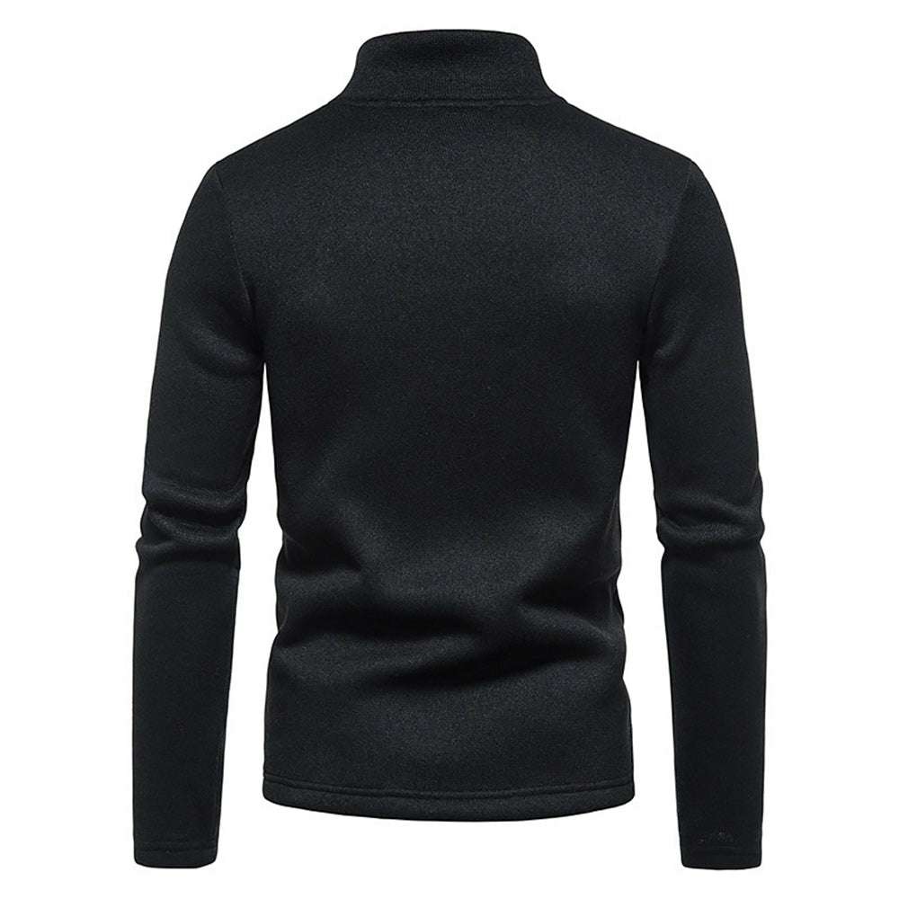New Warm and Comfortable Half-Zip Turtleneck Men's Sweatshirt P1128