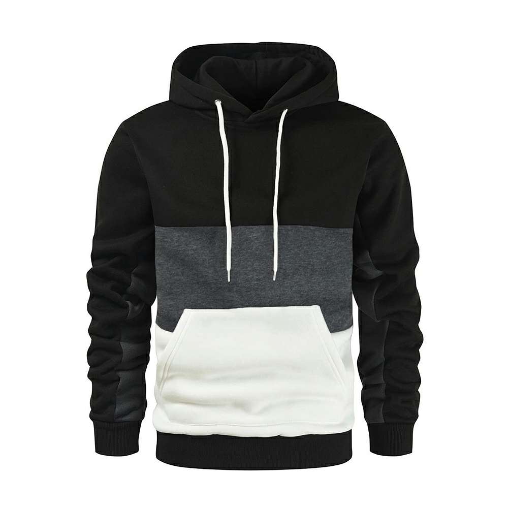 Men's spring autumn winter fashion color block hoodie